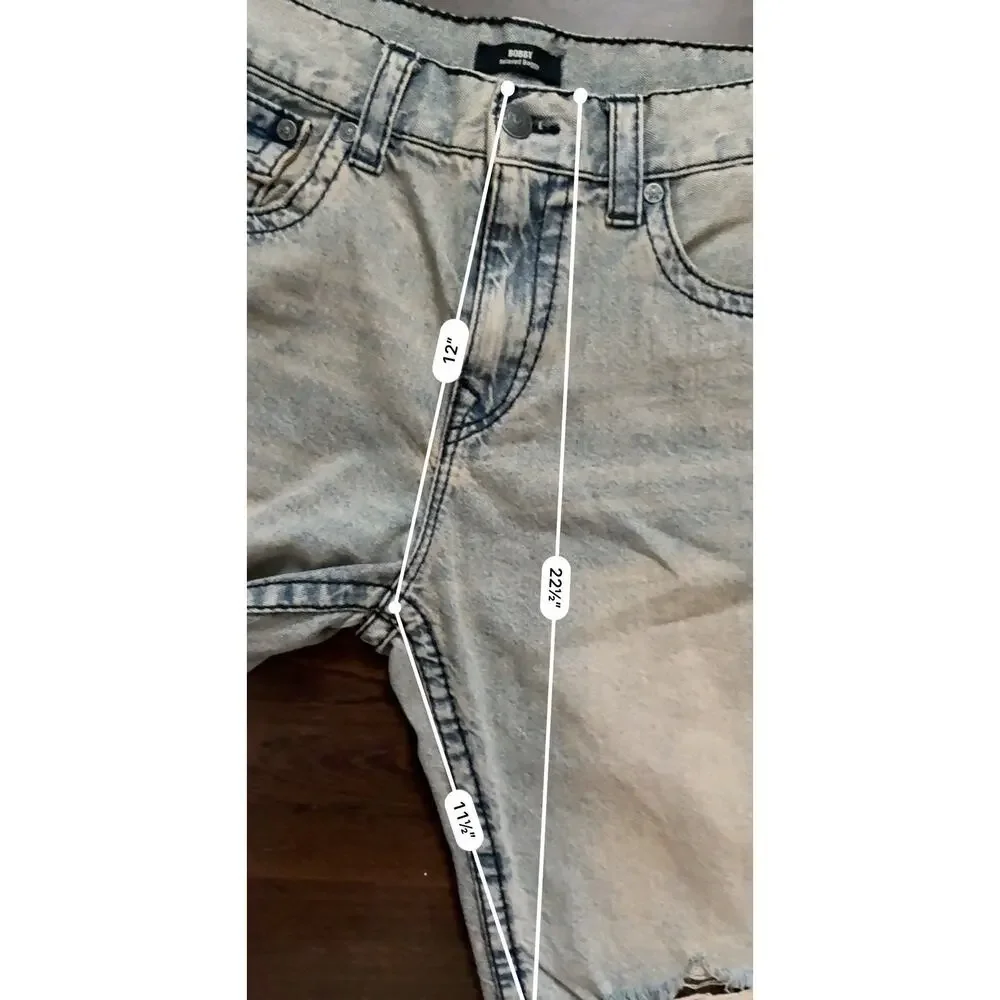 TRUE RELIGION BOBBY BIG T DISTRESSED SHORTS MENS SZ 33 $174